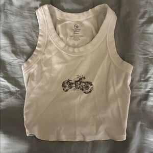 Five Star White Ribbed Shirt